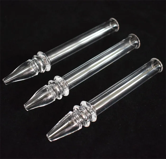 Quartz Rig Stick Nail Mini Nectar Collector with Clear Filter Tips Tester Quartz Straw Tube Glass Water Pipes Smoking Accessories