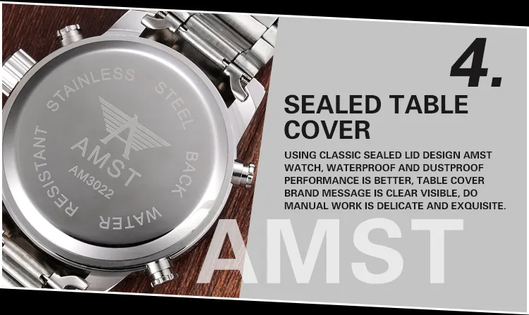 DHgate AMST 3022 Dual Display Wristwatch Luxury Sports Military Waterproof Watch for Men Watches