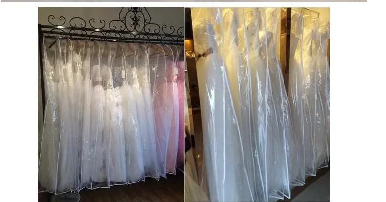 Sacs transparents pour robe de mariée, vente bon marché, sacs d'emballage d'accessoires de mariage blancs, sac pour vêtement pour robe de mariée 3687927