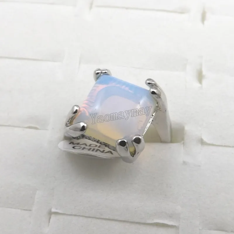 Anéis de pedras preciosas de opala natural joias da moda anel feminino bague 50 peças 248n