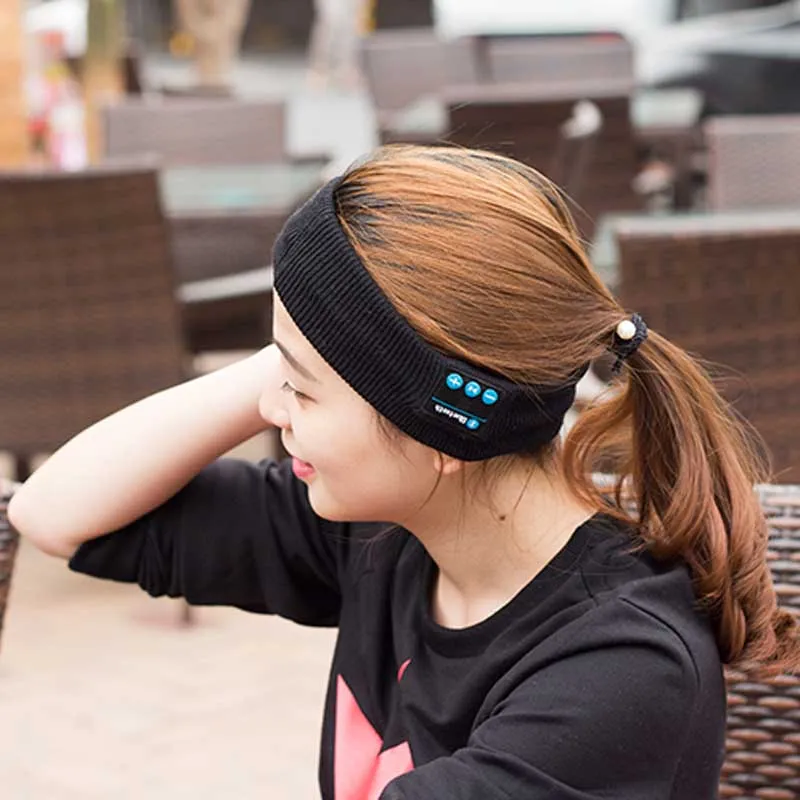 bluetooth Headband Scarf Earphone Yoga Hat Sport Headset Wireless Hand Band Earplug Music Player Handphone Handfree