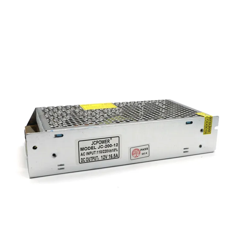 Driver de fonte de alimentação de comutação de 12V 16.5a 200W para o fornecedor da fábrica da fábrica AC100-240V da tira da luz do diodo emissor de luz