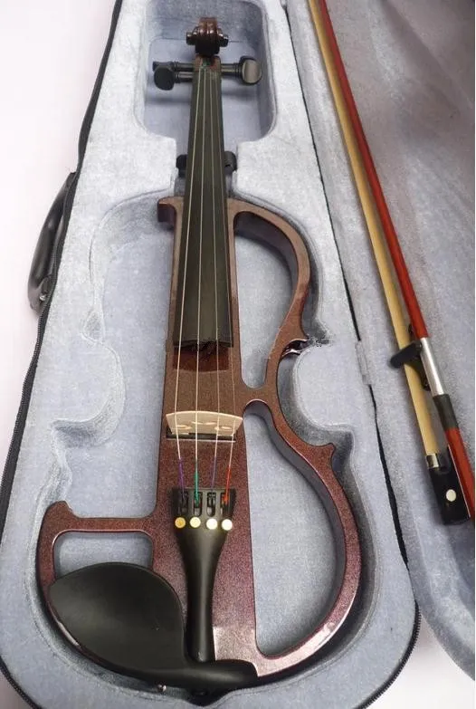 Violín 4/4 Violín eléctrico de alta calidad hecho a mano violino Instrumentos musicales violín Arco de madera de Brasil