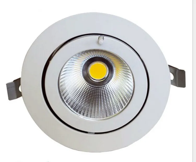 Fabrika toptan 30W LED Gövde Downlight COB Tavan lambası Ayarlanabilir gömme Süper Parlak Kapalı Işık koçanı AC85-265V downlight açtı