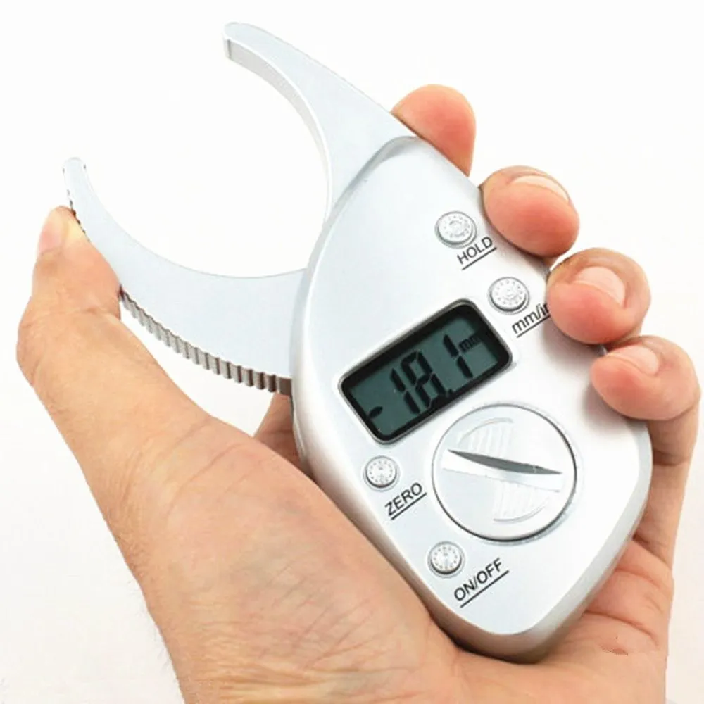 Digitale Hoge Kwaliteit Display LCD Body Fat Caliper Skin Fold Analyzer B00267