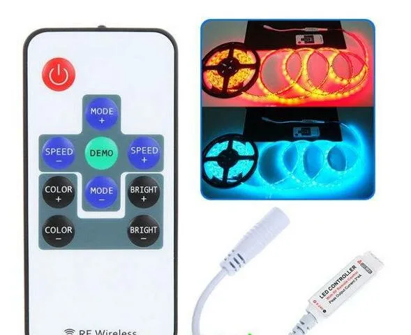 R108 RF Bezprzewodowy RGB Pilot zdalnego sterowania Mini LED Dimmer Switch Controller 12 V 24 V 12A 216W dla SMD 5050 LED LED Lampa światła 100 sztuk / partia