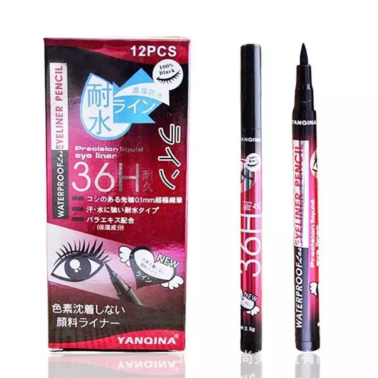 Wholesale YANQINA 36H Eyeliner Pen 36H Eyeliner Pencil Waterproof Black