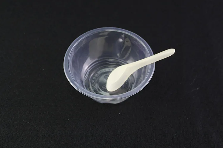 Asian Soup Spoons Saimin Ramen White Plastic Spoon Outdoor Disposable Spoons Dining Food Sale Fast 