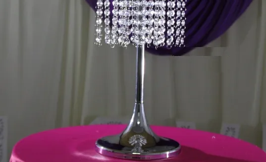 supporto da tavolo vaso di fiori centrotavola matrimonio in acrilico a nastro / 60 cm di altezza