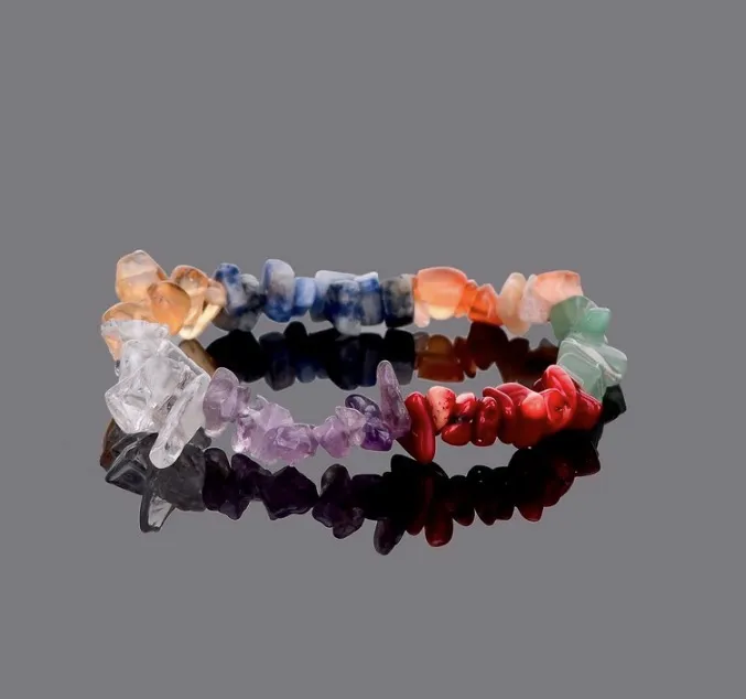 Brins de perles en gros  7 Chakra Bracelet Chakra Pierre Bracelets Unisexe Yoga Energy Brcelet