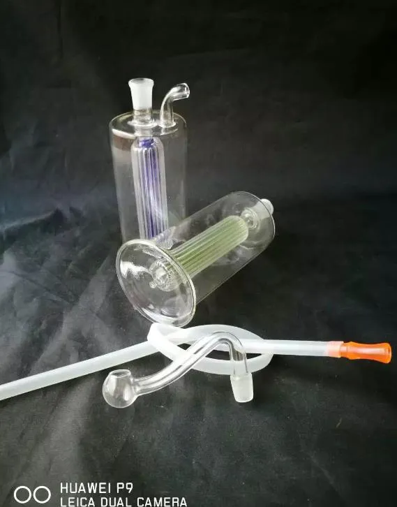 12 cm de haut tuyau en verre verre clair brûleur à mazout tube tuyau huile clou verre tuyau tuyau d'eau, couleur livraison aléatoire