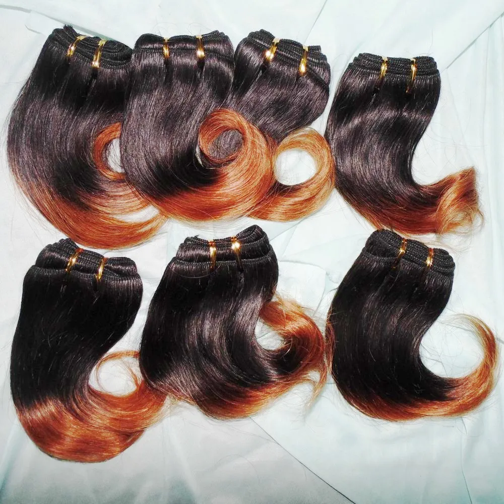 Seven Day Beauty Halloween Festival Makeup Human Hair extensions Ombre Malaysian Weave Wholesale packs