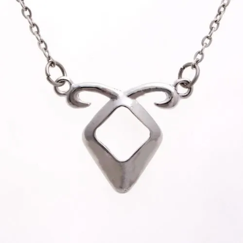 The Mortal Instruments City of Bones Angelic Power Rune Anhänger Halskette Silber Metallkette Anhänger Halskette Versilbertes Schmuckzubehör