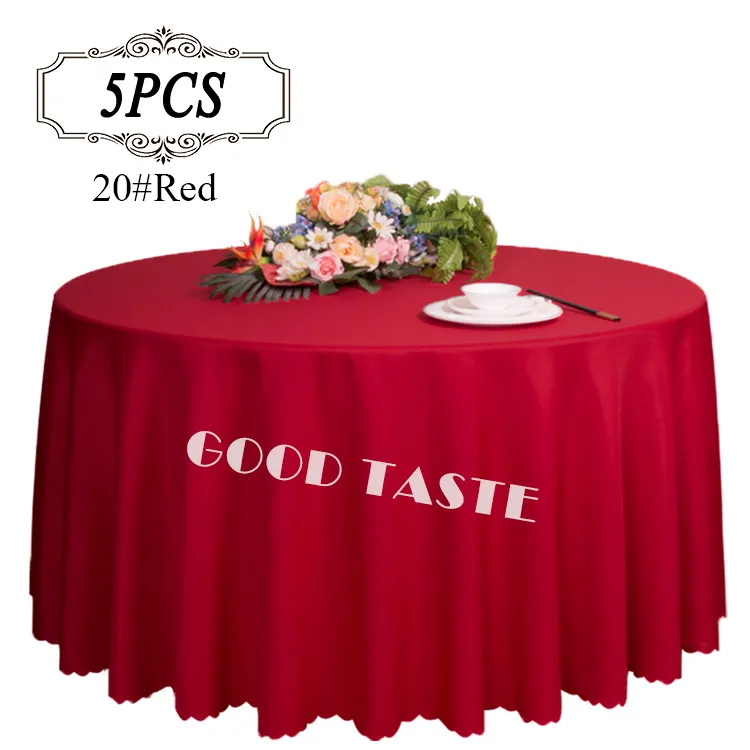 Gratis frakt Alla Storlek Vit Bröllopsborddukar / Elegant bordsduk Overlay för bröllopsinredning / polyesterhandgjorda bordsskydd