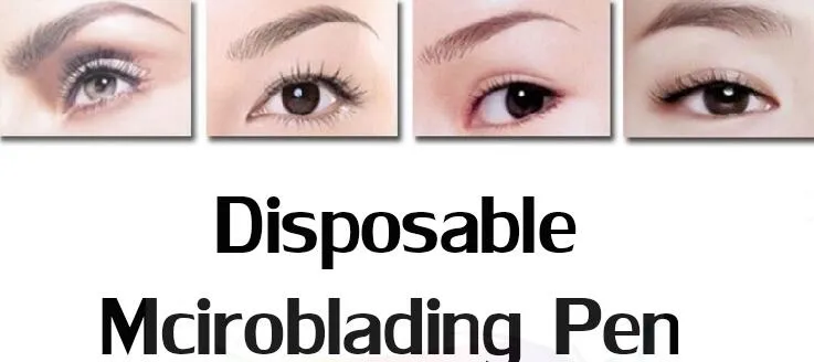 High Quality eyebrow microblanding disposable pen with 12/14/17/18U needle Blade Manual Microblade Needle Tool