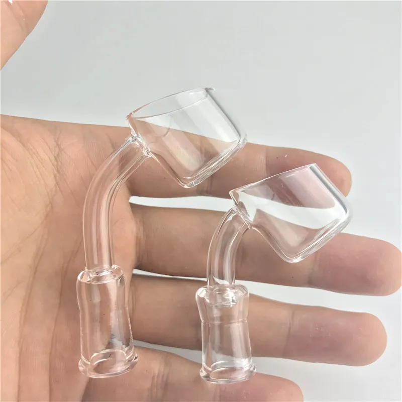 2mm de espessura Mini Quartz Domeless Banger Pipes prego de água com pescoço curto 10 milímetros 14 milímetros 18 milímetros Masculino Feminino para o vidro Plataformas de petróleo Bongs