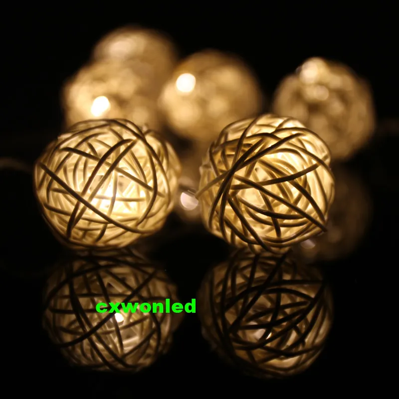 Moda Iluminação do feriado de 20 x LED Sepak Takraw bola de fadas Luzes Cordas do casamento do jardim Decoração de Natal Partido