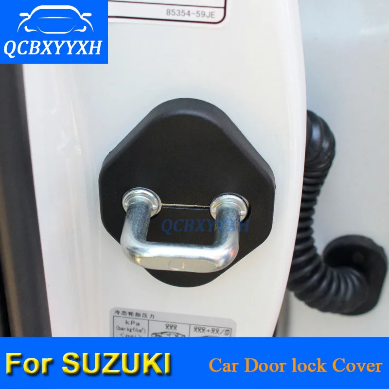 4Pcs/lot ABS Car Door Lock Protective Covers For Suzuki S-Cross SX4 Alto Swift Vitara 2015-2018 Grand Vitara 2007-2016