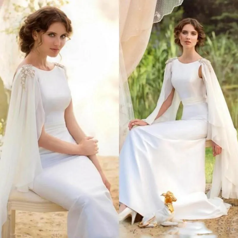 Griego 2017 sirena blanca vestidos de noche árabe musulmán vestidos formales de noche para bodas Celebrity Invitado vestido por encargo vestidos