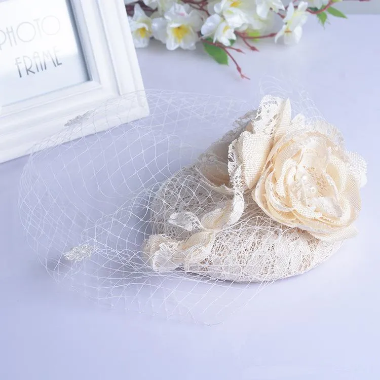 Beautiful Vintage France Birdcage Bridal Flower Handmade Flowers Fascinator Bride Wedding Hats Face Veils Cheap In Stock9503930