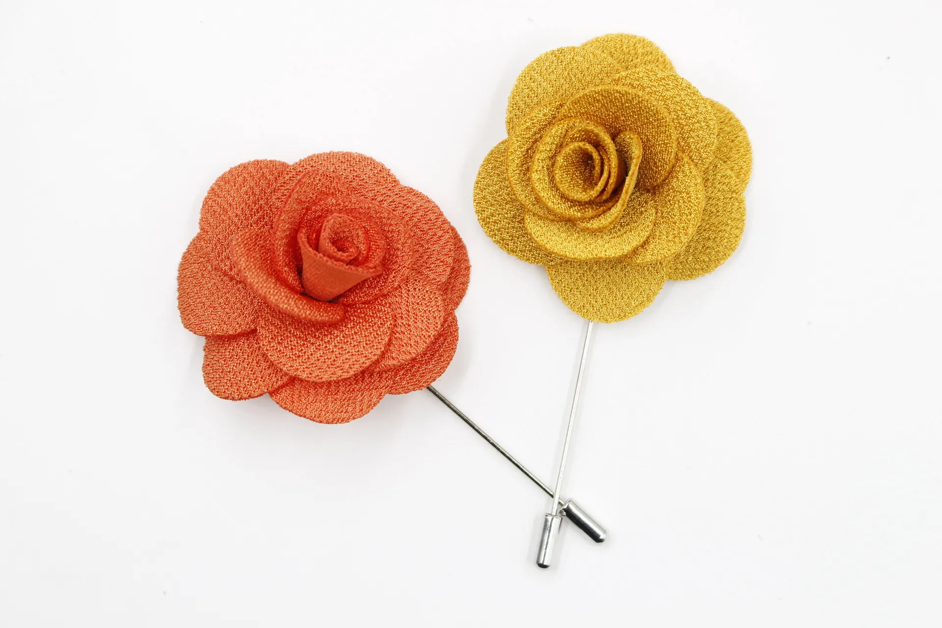 Pins Broschen Revers Blume Herren Damen Kamelie Handgemacht Boutonniere Stick Brosche Pin Schmuck Kleid Accessoires Brustnadel DIY Fibula Fibule