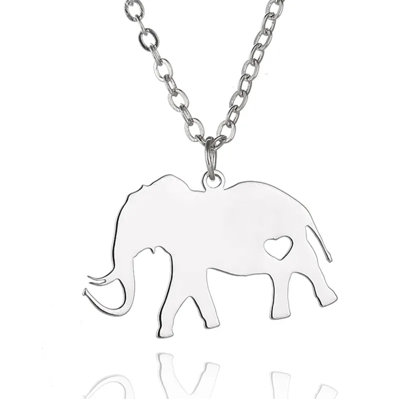 الفيل قلادة قلادة الفولاذ المقاوم للصدأ الحيوانات سحر ربط سلسلة مجوهرات للنساء والرجال الأطفال الهدايا بالجملة