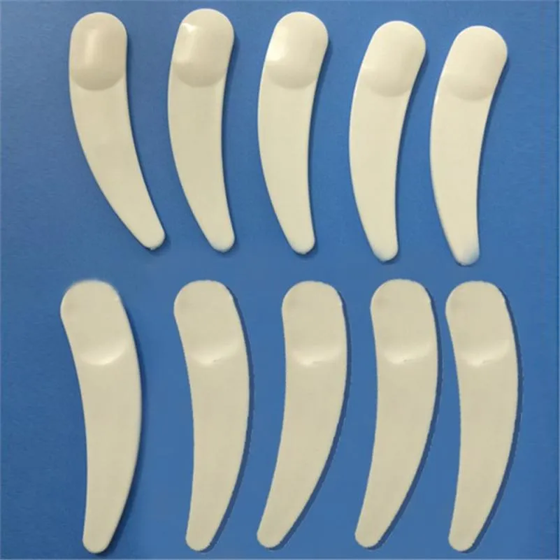 Wholesale 200pcs New Mini Cosmetic Spatula Scoop Disposable Mask White Plastic Spoon Makeup Maquillage Tools free ship