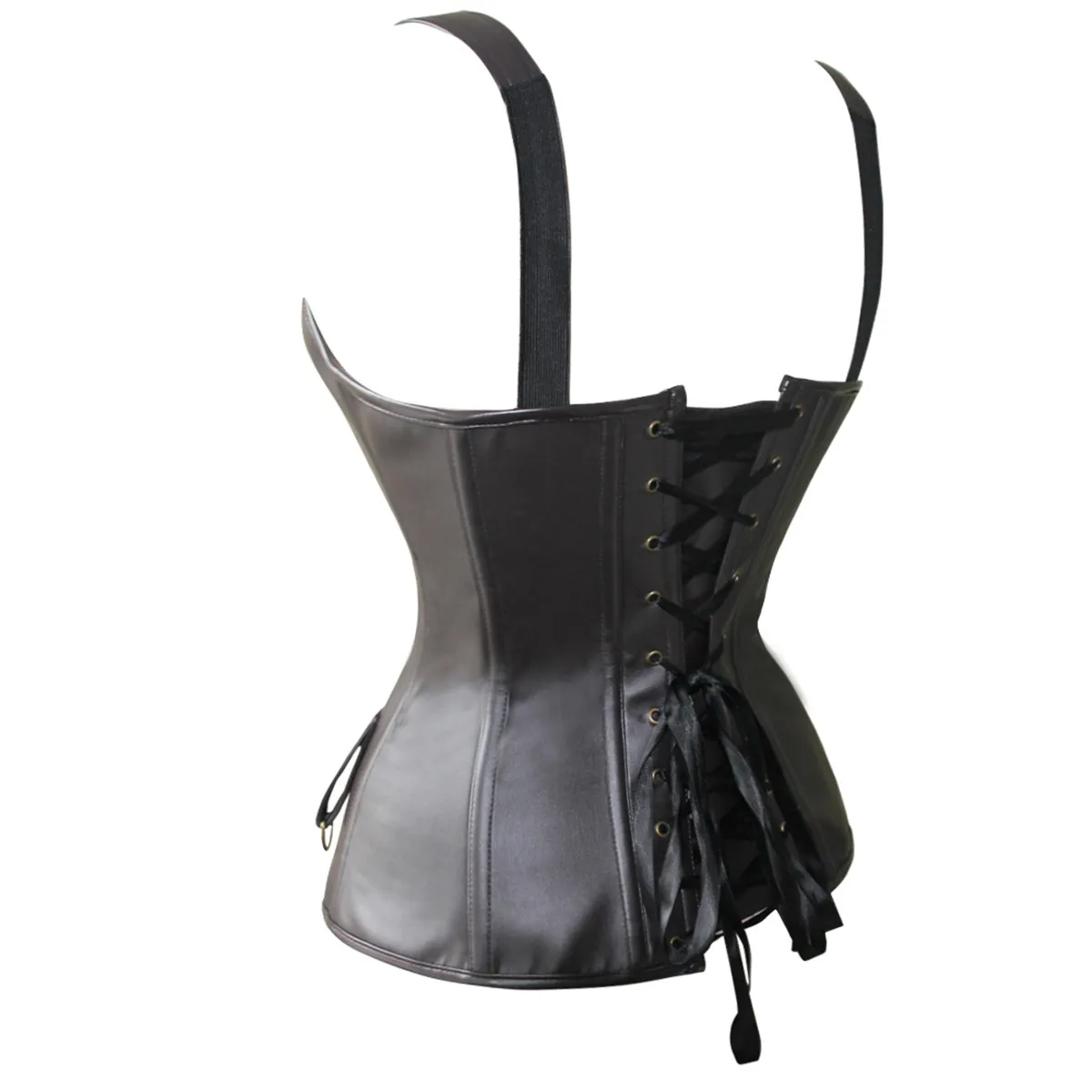Corset Steampunk Noir Corsets Et Bustiers En Cuir Simili Cuir Désossé
