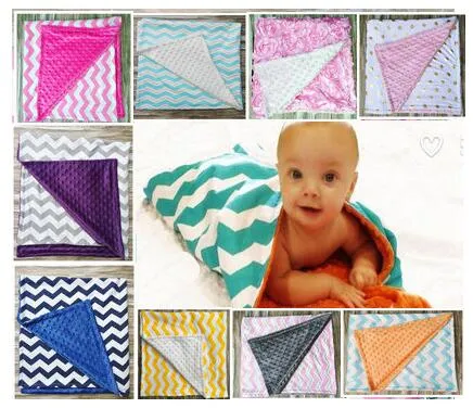 8 Colors Dot chevron Cotton Swaddleme Baby Minky Wrap Swaddling Blanket Newborn Infant Swaddle Towel Famous Multifunctional