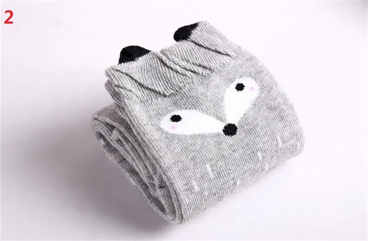 Nieuwe Fox Design Knie Hoge Baby Sokken Meisjes Beenwarmers Knie Pad Kind Sokken 2-12years Gratis verzending 2785