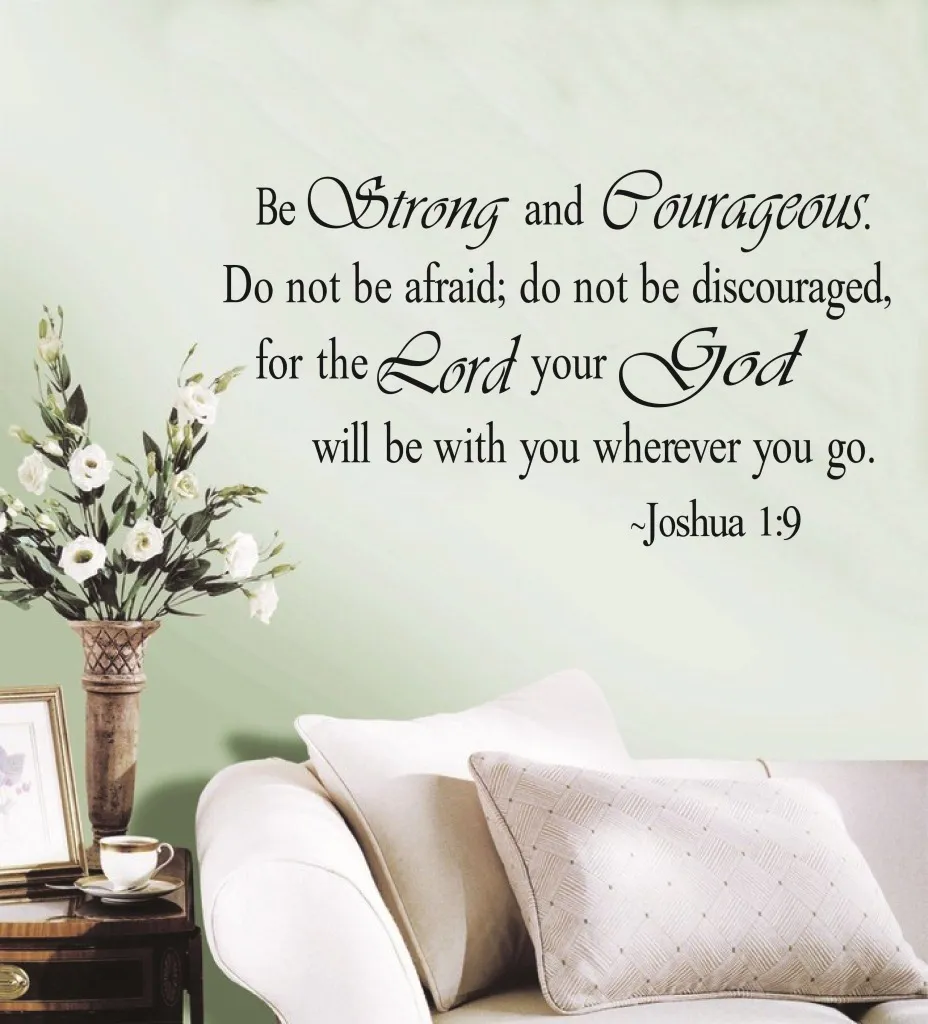 ZY8127 Christian Inspirational joshua Quotes Vinyl Lettering Wall Stickers 8127 Decals for Living Bedroom Home Decoration English Quote