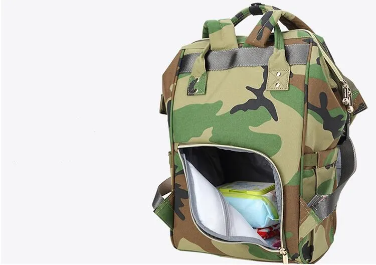 Mommy Nappies Handbags Camo Diaper Maternity Backpacks Brand Fashion
