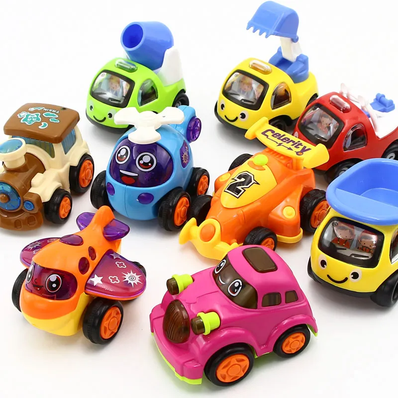 Diecast Model Baby speelgoedauto Trek auto Traagheidstechniek Vliegtuigen trein Collectie Voertuig Auto Speelgoed Voor Jongens Kinderen Christm6247870