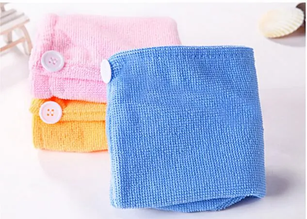 4 couleurs serviettes de microfibre meute de cheveux Séchage de cheveux Turban serviettes sèches serviettes douces coton sèche sec sèche sèche-serviettes