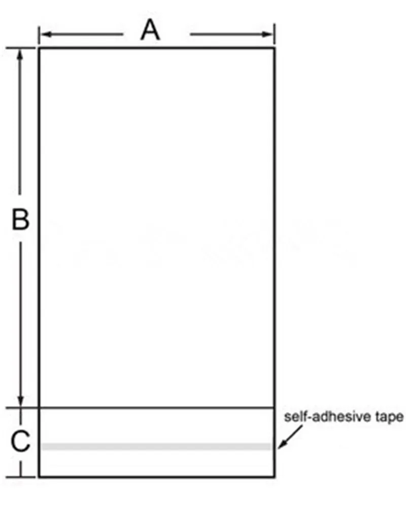 5×7cm、1000ピース×クリアOPP自己粘着シールビニール袋 - 接着剤ストリップの再封鎖可能なポリ袋小ギフト/ジュエリー包装袋