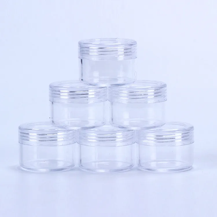 Vidalı Kapak 15Gram Mini Boş Pot İçin Göz Farı Çiviler Toz Boncuk Takı Krem Wax Şişe ile 15ML Plastik Kozmetik Konteyner Kavanoz