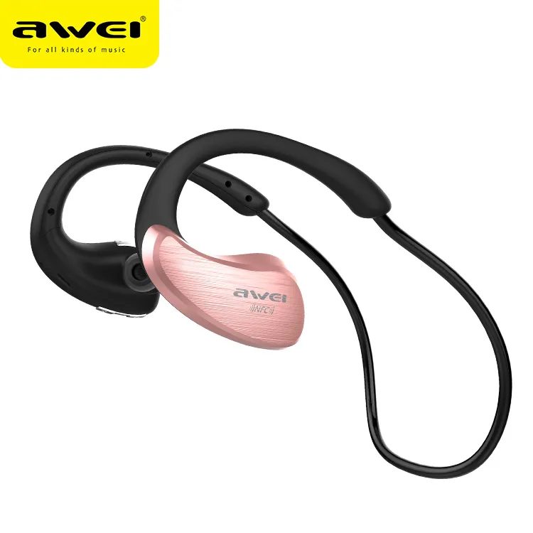 Original Awei A885BL Vattentät Trådlöst Bluetooth-halsband Headsets NFC HiFi v4.0 Hörlurar i öronproppar med MIC för iPhone 7 Smart Phone