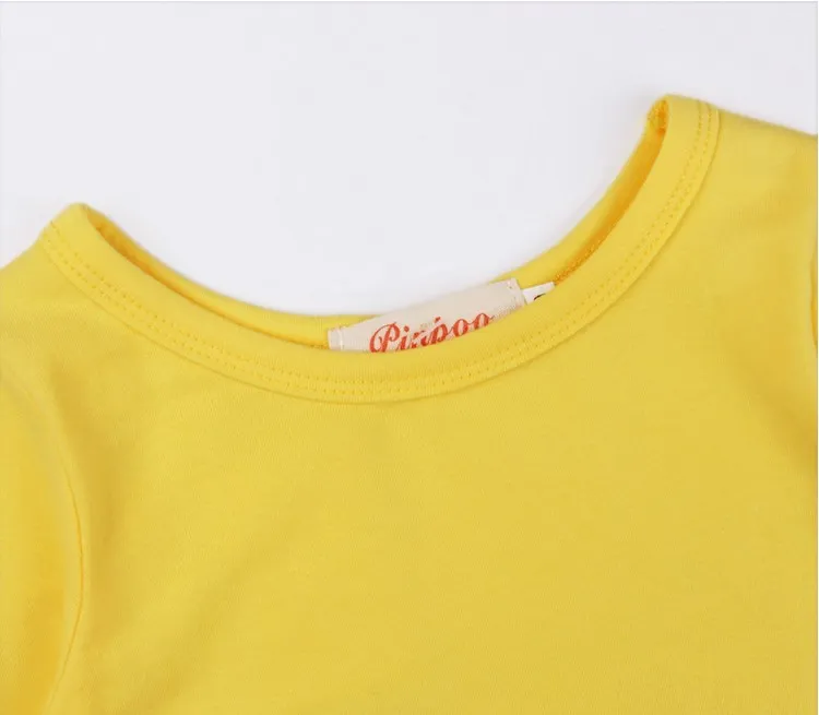 Słodkie dziewczyny Dwukierki Zestaw 2016 Lato Nowa Dziewczynka Żółta koszulka Topy + Kwiatowe Tutu Spódnice Moda Dzieci Garnituje Dzieci Casual Stroje