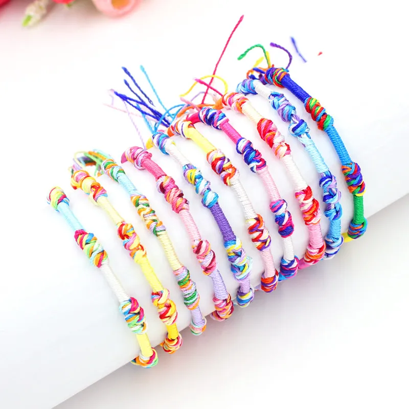 Wholesale Nautical Friendship Bracelets Bulk Knot Cords, Cotton Braided  Bracelets, 10 Colors Available, Beach Jewelry, Party Favors