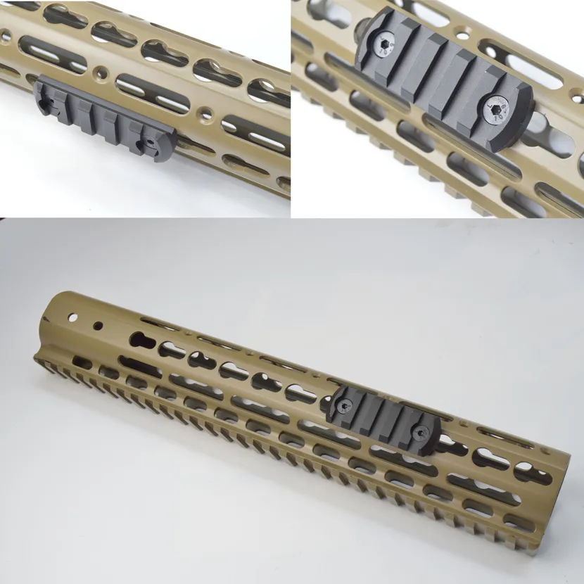 5,7,9,11,13 Slot CNC Aluminium Picatiny / Weaver Rail Sektion för Key Mod Handguard Rail Mount Gratis frakt