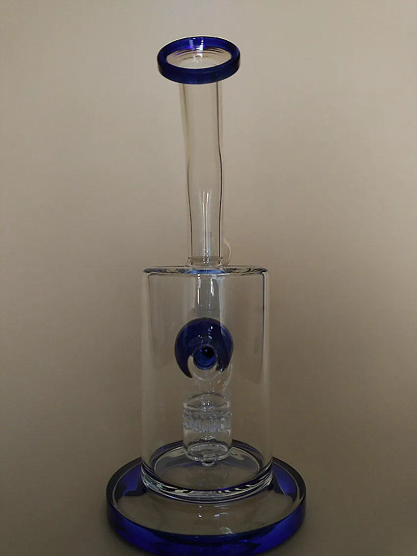 Bang en verre Nid d'abeille bleu Bong en verre barboteur conduites d'eau plates-formes pétrolières enivrantes Pipes à eau bongs dab rig percolateur bleu barboteur