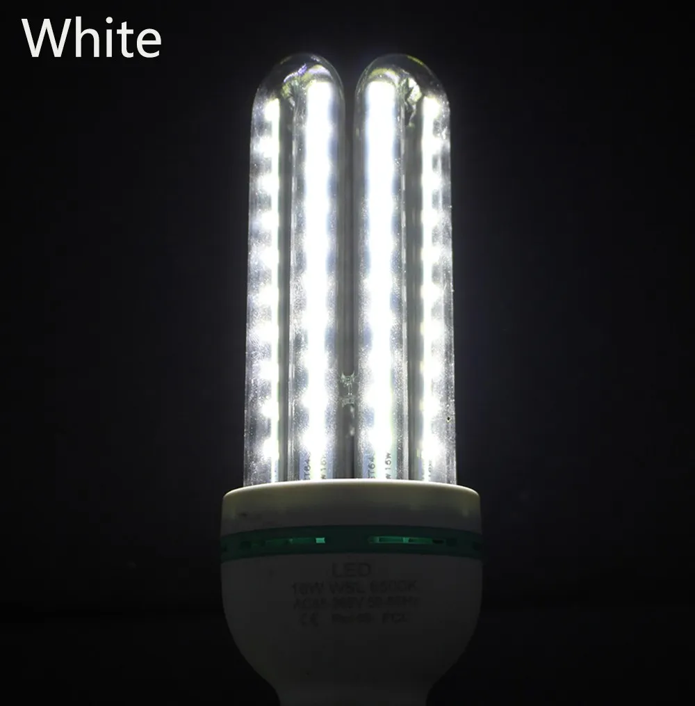 E27 B22 16W 2835 SMD 80LED Vit / varm vit LED Corn Light Lampor U Formlampa Energibesparing för inomhusbelysningen