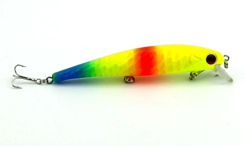 Hengjia 2016 Gloednieuwe Vissen Lokjes Hard Aas Minnow Pike Baits Bass Lure Isca kunstmatige 3D-ogen Haken Six Color Drop Shipping