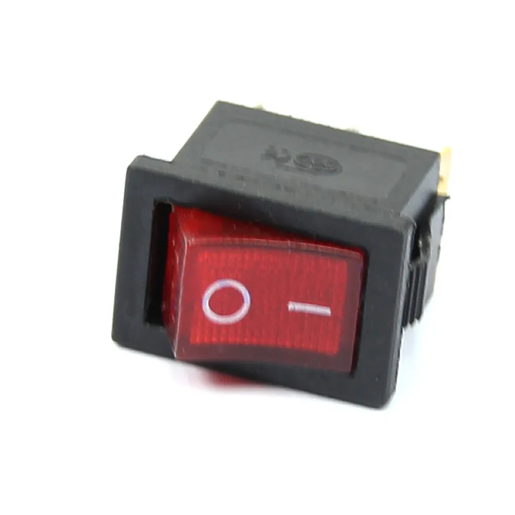 3 Pin Vermelho ON-OFF SPST Snap no Barco Rocker Switch AC 6A / 250 V 10A / 125 V B00273