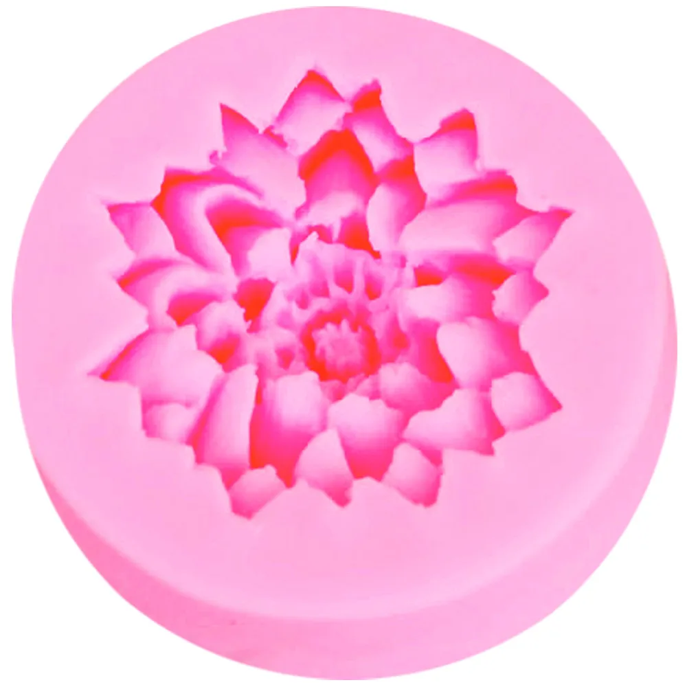 Lotus Shape Chocolate Candy Jello 3D Silicone Mold Cartoon Figre/Cake Tools Soap Mold Sugar Craft Cake Decoration