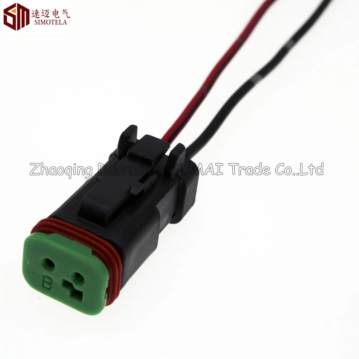 Black Deutsch DT06-2S-EP06 en DT04-2P-CE05 2pin motor / versnellingsbak Waterdichte elektrische connectorplug voor auto, bus, vrachtwagen, boten