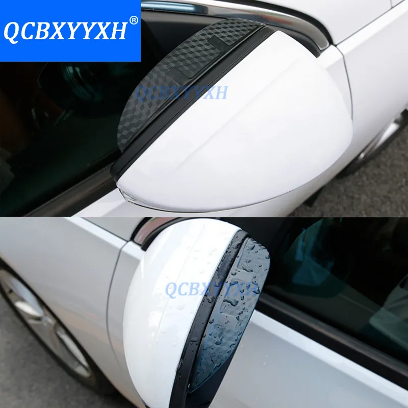 Car Styling Carbon rearview mirror rain eyebrow Rainproof Flexible Blade Protector For Buick Regal Opel Insignia 2009-2018