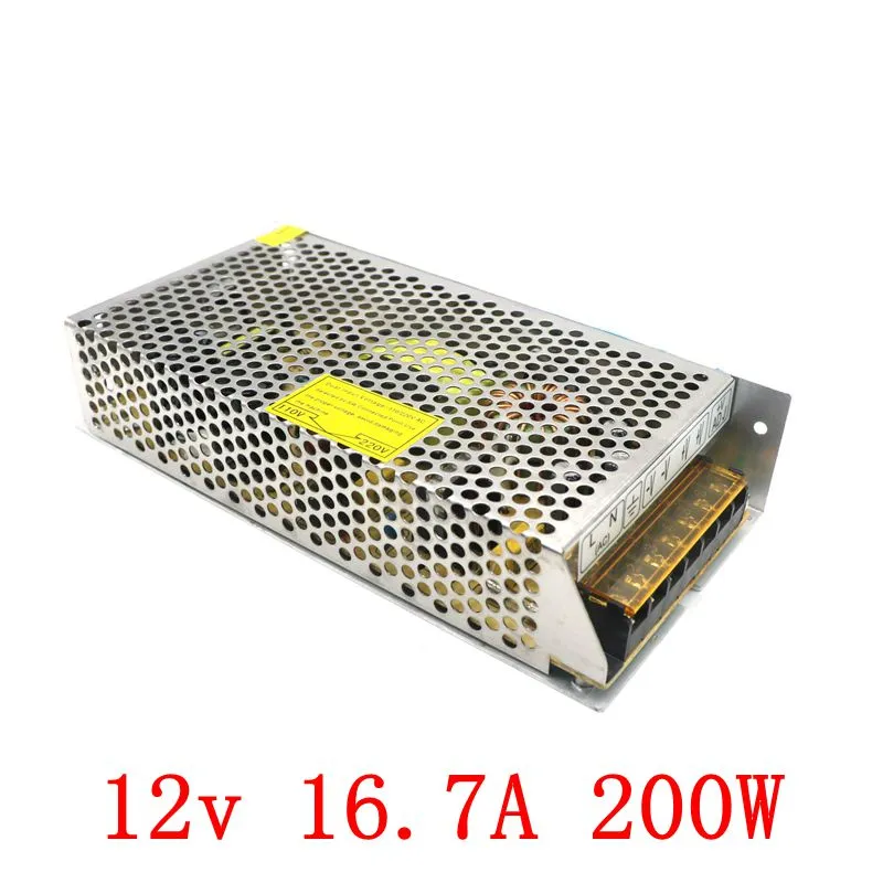 12V 16.5A 200W Switching Power Supply Driver voor LED Light Strip Display AC100-240V Factory Leverancier