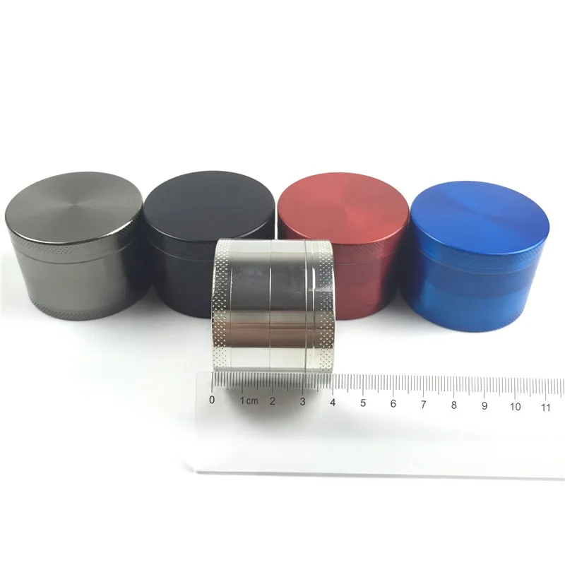 grinder 55mm 4 part Zicn alloy metal grinder with Black Silver Dark grey Blue Red colorful pepper grinder herb tobacco for smoking9063526