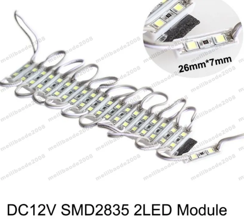 جديد smd 2835 2 المصابيح وحدة صغيرة الحجم بقيادة وحدة مصغرة بقيادة وحدة 2607 ملليمتر dc12v للماء ip65 ل led قناة رسالة شحن مجاني myy